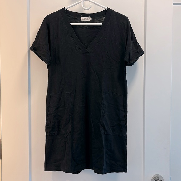 Clarisbelle Black T-Shirt Dress with Pockets - Picture 1 of 6